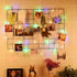 JMTGNSEP 50LED 20 Photo Clips String Fairy Lights, Battery Powered Decoration for Indoor Christmas Party, 16ft Warm