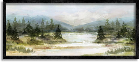 Stupell Industries Vast Country Landscape, Rural Mountains Framed Wall Art by Nina Blue