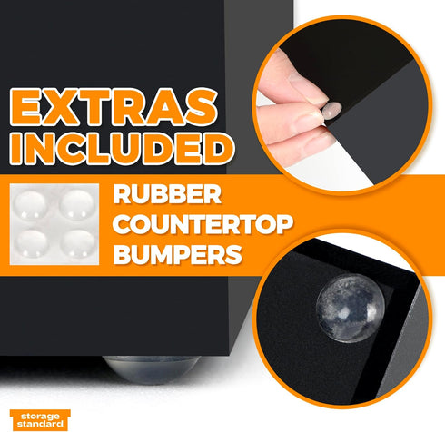 Storage Standard Countertop 10.75 6.5 4 Inches Multifold Paper Towel Dispenser - Matte Black Paper Towel Holder