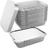 WANBAO 50 PACK 8.3"x6.2" Disposable Tin Foil Pans with Lids for Cooking, Baking, Catering, Meal Prep