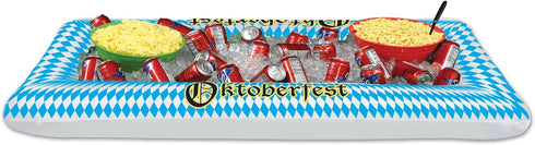 Beistle Inflatable Oktoberfest Beer Stein Mug Cooler, Drink Containers for Parties