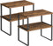 SONGMICS Cabinet Organizer Shelf, Set of 4 Stackable Kitchen Counter Shelves, Spice Rack, Metal and Engineered Wood