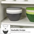 US Acrylic Unbreakable 28 oz. Plastic Stackable Cereal Bowls, Set of 8 in Grey Colors, BPA-Free
