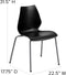 Flash Furniture HERCULES Series Stack Chair, 770 lb. Capacity with Lumbar Support and Silver Frame