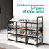 4 Closet 20-26 Tier Shoe Rack, Shoe Organiser, Metal Shoe Rack, Shoe Rack, Entryway Shoe Rack, Holds Pairs of Shoes