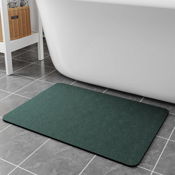 Bath Mat Rugs 24x17 - Diatomaceous Earth Quick Dry Absorbing Non Slip Thin Bathroom Mat for Bathroom Floor