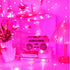 Ranlraka 20 Wine Bottle Lights with Cork Mini Fairy String Lights Battery Operated LED Pink Fairy Lights Party