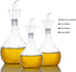 HAIZEEN 13 oz/380 ml Olive Oil and Vinegar Dispenser Glass Cruet Decanter - Keeps Oil Fresh Longer, No Funnel Needed