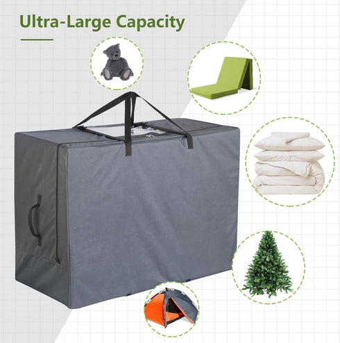 Folding Mattress Storage Bag, Heavy Duty Carry Case for Tri-Fold Guest Bed Mattress (Fits 6" TWIN & TWIN XL mattress)