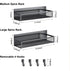 Magnetic Spice Rack for Refrigerator, 2 Pack Magnetic Shelf, Fridge Magnet Organizer with Moveable 4 Hooks, Magnetic Fridge Shelf for Kitchen Organization and Storage (2 Pack) by Aufworld