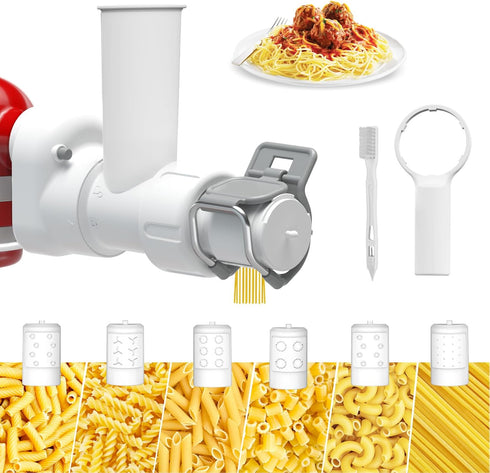 Kitchenaid Stand Mixer Pasta Attachment with 6 Different Shapes, Durable Mixer Accessories