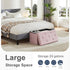 30in 660lbs, DUMOS Storage Ottoman Bench, Storage Bench Foot Rest Stool with Padded Seat, Bedroom Bench with for Living