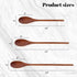 HANSGO 6PCS Long Handle Wooden Spoons, 10/12/14 Inch Wood Eating Spoons Japanese Style Cooking Utensil for Serving Mixing Stirring Dark Brown