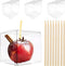 20 Pack 4''x 4'' x 4'' Clear Candy Apple Boxes with Hole