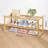 Closet 26.8" 2 Kitsure Bamboo Wooden Shoe Rack for - Stackable Shoe Organizer with Modular Structure, Space-Saving Shoe