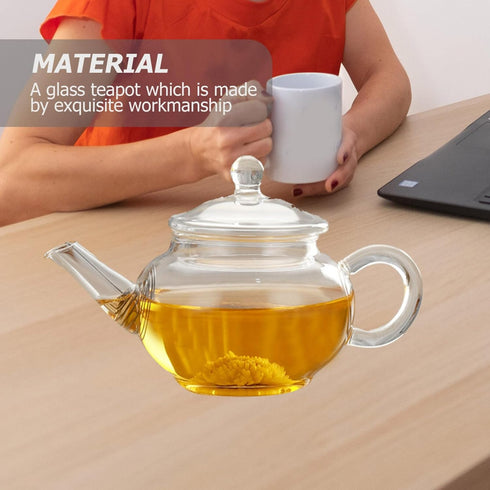 Restaurant Teapot, Transparent Glass Teapot with Handle, Small Glass Teapot, Tearoom Teapot Kettle, Hotel Coffee Pot,