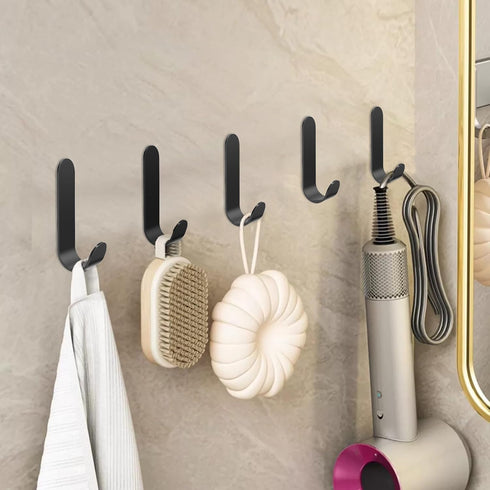 20 PCS Adhesive Towel Hooks, Stainless Steel Self Adhesive Wall Hooks, Heavy Duty Waterproof Rustproof for Bathroom,