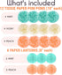 EpiqueOne 22-Piece Party Set - Tissue Paper Pom Poms in Mint, Ivory & Peach | Includes 12 Pom Poms, 6 Lanterns, 3