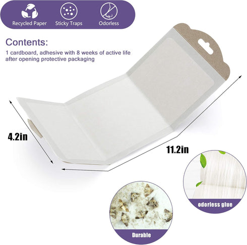 Clothing Moth Traps - 11 Count - Eco-Friendly Foldable Moth Control with Pheromone Technology