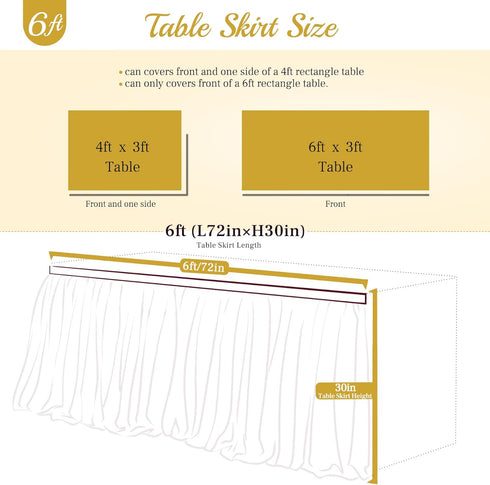 Suppromo 6ft Pink and Blue Tulle Table Skirt for Gender Reveal Baby Shower Party Decorations