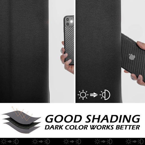 MYSKY HOME Black Curtains: 80 Inch Long Black Out Curtains for Bedroom, Grommet Window Curtains, Thermal Insulated
