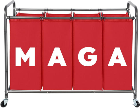 STORAGEIDEAS Laundry Sorter Hamper with Wheels, Laundry Basket Sorter 47.8 Gal (181L), Heavy-Duty