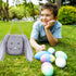 XinblueCo Plush Easter Bunny Basket, Personalized Egg Hunting Tote Bags with Long Plush Ears for Easter Decorations
