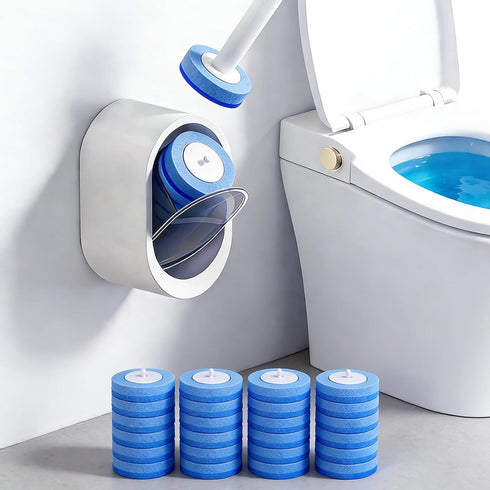 SOPAMI Disposable Toilet Cleaning System - Toilet Wand Kit with 16 High-Performance