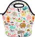Neoprene Lunch Bag for Kids, Insulated Tote for Women, Men, Teens, Boys, Girls (Alphabet Animals)