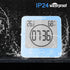 Digital Bathroom Shower Wall Clock Timer, LCD Waterproof Touch Screen Timer with Suction Temperature Humidity Gauge