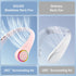 Portable Neck Fan - 4000mAh Air Conditioner with 5-17H Lifespan, 3 Adjustable Speeds, 64 Cool Lights (Pink)