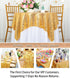 ShinyBeauty Gold Sequin Tablecloth - Sequin Table Overlay for Wedding/Party/Event Decoration (36inx36in)