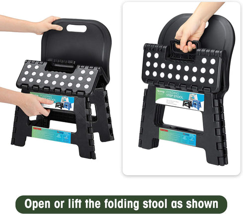 Kids,9" ACSTEP Folding Kids Step Stool with Back Support for Plastic Kids Chair for Outdoor or Indoor Kitchen Step