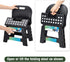 Kids,9" ACSTEP Folding Kids Step Stool with Back Support for Plastic Kids Chair for Outdoor or Indoor Kitchen Step
