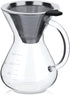Pour Over Coffee Maker, Reusable 400ml Borosilicate Glass Hand Drip Manual Dripper Brewer Pot with Scale, Portable for