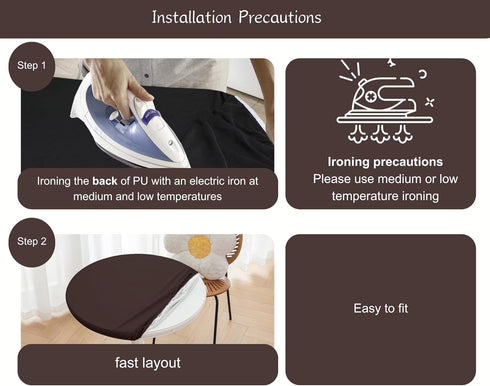 31 Inch (Coffee,31" Round Fitted PU Tablecloth with High Elastic Edge Dia Waterproof Oil Proof Table Cloth Anti-Scald