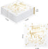 25Pcs 3-Ply 25th 50th 5 5 LeZakaa Happy Anniversary Paper Napkin, Gold Foil Cocktail Beverage Bar Square Disposable