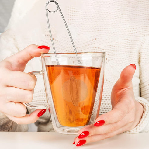 72 Yinder Pcs Snap Ball Tea Strainer,Stainless Steel Snap Tea Infuser Mesh Ball with Handle for Loose Leaf Tea Reusable