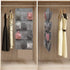 Dual Sided Hanging Shoe Organizer for Closet | Rotating Hanger with 24 Large Pockets (Grey-Mesh Pockets)