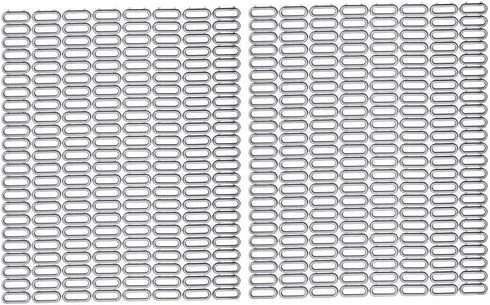 YBM Home 2-Pack Kitchen Sink Grid Mat Pad - Plastic Protector with Quick Draining Holes, Non-Skid, Gray