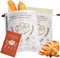 Beeswax Bread Bags for Sourdough & Homemade Bread - Reusable Natural Cotton