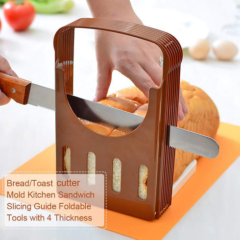 Bread Slicer, Adjustable Bread/Toast Cutter for Homemade Bread, Kitchen Sandwich Slicing Guide Tools, Electric Bread