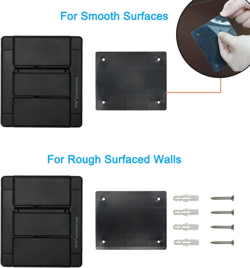 TFY Tissue Box Holder, Kitchen Wall Mount for Facial Tissues and Other Napkin Paper Boxes, Black