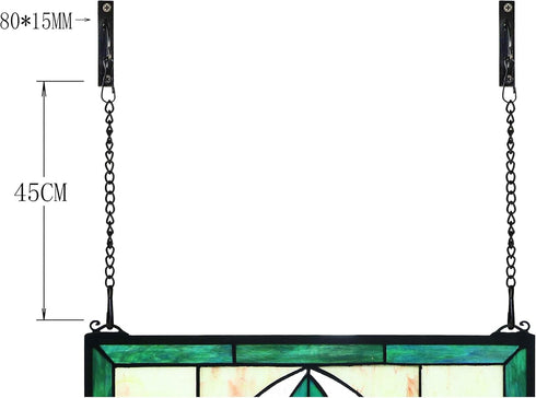 Yolic 45cm Length Hanging Chain for Tiffany Stained Glass Window Panels