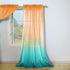 Orange and Green Curtains, 63 Inch Length for Bedroom Decor, 1 Panel Pocket Window Sheer Drape, 52x63 Long