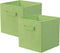 ShellKingdom Storage Bins, Foldable Fabric Storage Cubes, 2 Pack for Closet and Toys Storage, Green