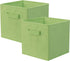 ShellKingdom Storage Bins, Foldable Fabric Storage Cubes, 2 Pack for Closet and Toys Storage, Green