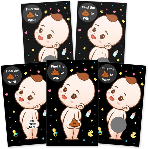 Zunaked Baby Shower Games - 40 Raffle Cards, Prizes & Ice Breaker Activities