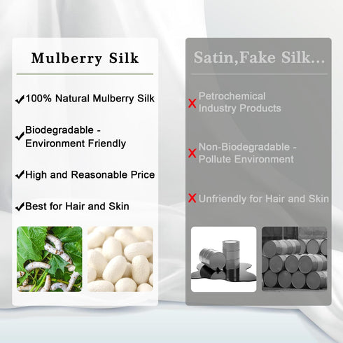 ZIMASILK 100% Pure Mulberry Silk Pillowcase, Queen 20''x30'', White, 600 Thread Count, Hidden Zipper