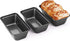HONGBAKE Mini Loaf Pan for Baking Bread, 6 x 3.3 x 2 In Nonstick Small Tins Set of 3, Dark Grey